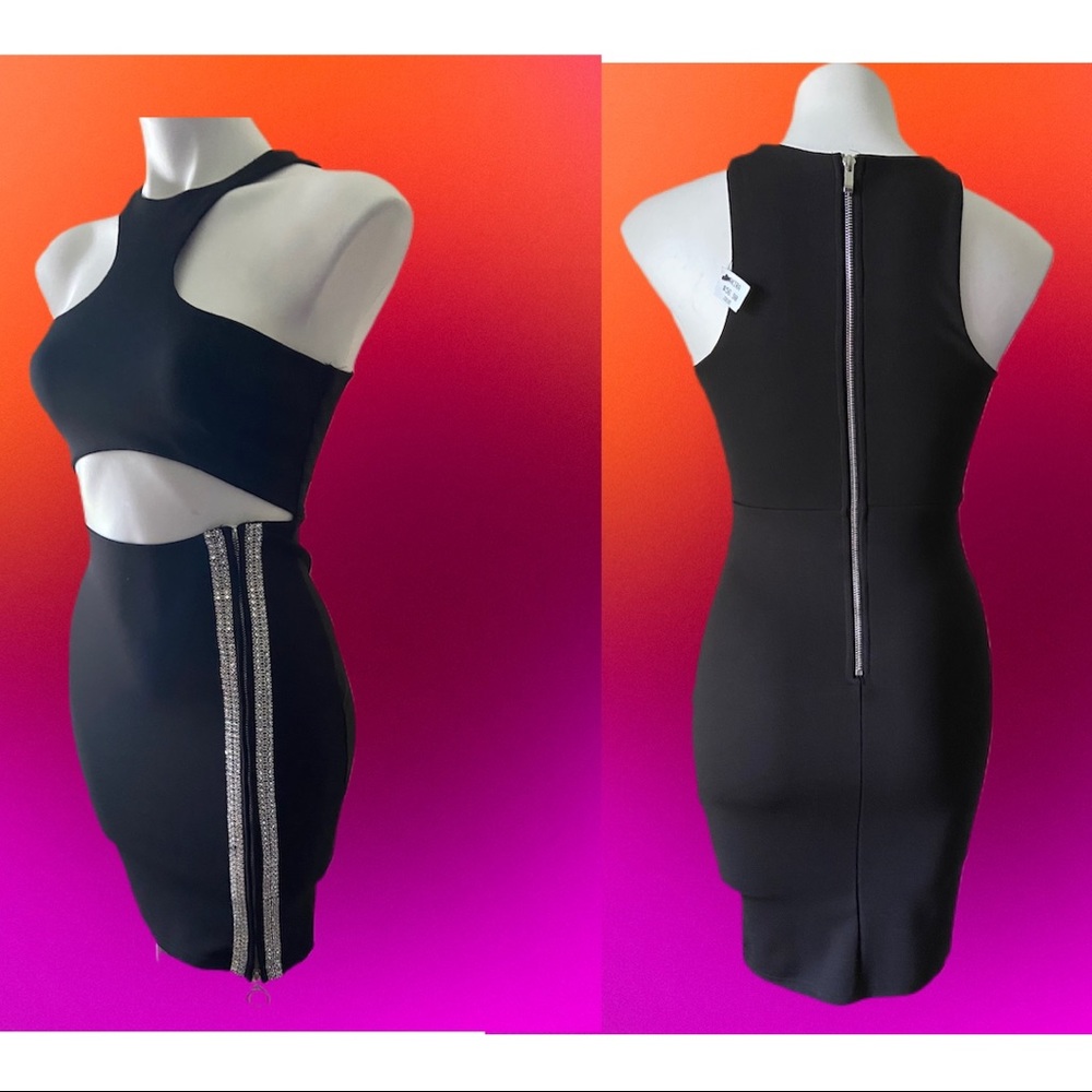 1 Akira black dress with front zip